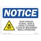 Signmission OSHA Sign, Keep Fingers Gloves Hair & With Symbol, 10in X 7in Rigid Plastic, 10" W, 7" H, Landscape OS-NS-P-710-L-13805 - alternate 1